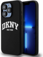 DKNY iPhone 15 Pro MagSafe Arch LOGO keménykeretes Szilikon Telefon tok - Fekete