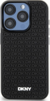 DKNY iPhone 13 / 14 / 15 keménykeretes 3D gumi Telefon tok - Fekete