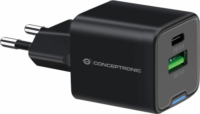 Conceptronic ALTHEA15B USB-A / USB-C Hálózati töltő Adapter 20W - Fekete