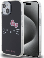 Hello Kitty IML Kitty Face iPhone 15 telefon tok - Fekete