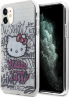 Hello Kitty IML Kitty On Bricks Graffiti iPhone 11 / XR telefon tok - Fehér