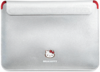 Hello Kitty Metal Logo 14" Laptop / Tablet PU tok - Ezüst