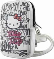 Hello Kitty Graffiti Kitty Head Univerzális Telefon táska pánttal - Fehér