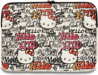 Hello Kitty Tags Graffiti 14" Laptop / Tablet PU tok - Bézs