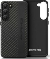 AMG Samsung Galaxy S23+ Carbon Mintás Telefon Tok - Fekete