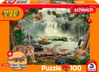 Schmidt Spiele 56467 Vadon Élő Állatok Puzzle 100 darabos + Krokodil figura