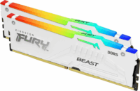 Kingston 32GB / 6000 Fury Beast White RGB Expo DDR5 RAM KIT (2x16GB)