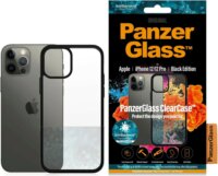 PanzerGlass ClearCase iPhone 12 / 12 Pro Antibacterial Telefon tok - Átlátszó / Fekete