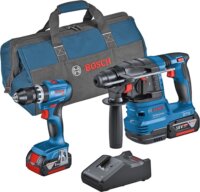 Bosch Kombi-Set GSB 18V-45 Akkus Ütvefúró-csavarozó + GBH 18V-22 Akkus Fúró-vésőkalapács