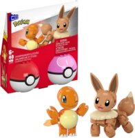 Mattel JCR81 MEGA Pokémon Pokélabda - Glumanda és Evoli 40 darabos Építőjáték