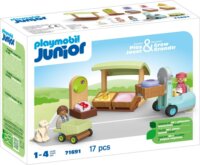 Playmobil 71691 Junior - Bio Marktstand zöldségárus és Targonca Építőjáték