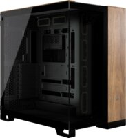 Corsair 6500X Midi Tower Extended ATX számítógépház - Fekete fém / Dió fa