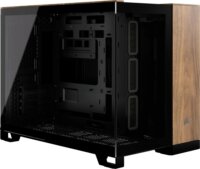 Corsair 2500X Mini Tower Extended ATX számítógépház - Fekete fém / Dió fa