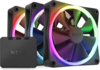 NZXT F120 RGB Triple PWM 120mm Rendszerhűtő ventilátor 3db - Fekete