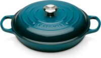 Le Creuset Signature kerek Öntöttvas Serpenyő 30cm - Türkiz