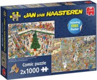 Jumbo 20033 Jan van Haasteren Karácsonyi bevásárló tömeg Puzzle 2x1000 darabos