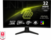 MSI 32" 32CQ6F MAG 16:9 WQHD Rapid VA Ívelt Gaming Monitor