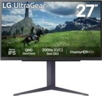 LG 27" 27GS85Q-B UltraGear 16:9 QHD IPS LED Gaming Monitor - Fekete