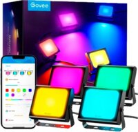 Govee H7060312 LED Smart kültéri RGBIC dekorációs lámpa Reflektor 4 darabos készlet