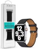 Devia ST365447 Apple Watch S4/S5/S6/S7/S8/S9/SE/Ultra Okosóra Bőr Szíj 42/44/45/49mm - Fekete