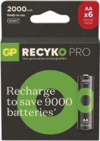 GP B2620V ReCyko Pro Professional 2000mAh Újratölthető AA Ceruzaelem (6db/csomag)