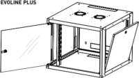 Legrand 19" Fali Rack Szekrény 16U 600x450mm - Fekete