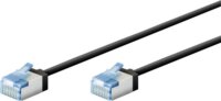 goobay Ultraflexibles U/FTP Cat 6a RJ45 Slim Patch kábel 2m - Fekete