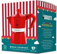 Bialetti Moka Express 3TZ Winter Wonderland Kotyogós Kávéfőző - Piros