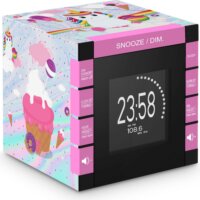 Bigben Kids Dual Projektoros Ébresztőóra Rádióval - Unikornis (Platform nélküli)