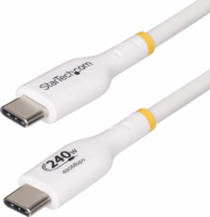 StarTech USB2EPR3MW USB-C apa - USB-C apa 2.0 Adat és töltő kábel - Fehér (3m)