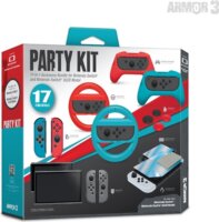 ARMOR3 M07532 Nintendo Switch/OLED Party csomag (Üvegfólia + Thumb Grips + Szilikon tokok)