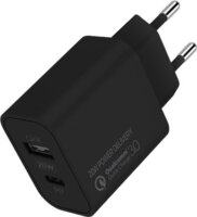 Colorway USB Type-C+ USB QC3.0 Hálózati Töltő adapter 20W - Fekete