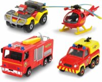 Dickie Toys Sam a tűzoltó Sürgősségi kocsik és mentőhelikopter 4 darabos szett