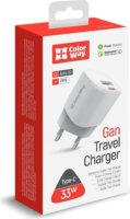 Colorway USB-A / USB-C Hálózati Töltő Adapter (3 - 20V / 1,5 - 3A / 33W) - Fehér