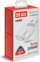 Colorway CW-CHS026PD-WT USB-C Hálózati Töltő Adapter 20W - Fehér