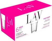 LAV Aras Long Drink 300ml Koktélos üveg pohár szett 6 darabos