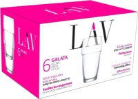 LAV Galata Long Drink 340ml Koktélos üveg pohár szett 6 darabos