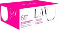 LAV Gaia Long Drink 415ml Koktélos üveg pohár szett 6 darabos