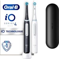 Braun Oral-B iO Series 4 Duo Forgó-Oscilláló Elektromos Fogkefe 2db - Fekete / Fehér