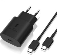 Blackbird BH1497 USB-C apa (PD) Hálózati Adapter 25W + USB-C apa Adatkábel 1m - Fekete