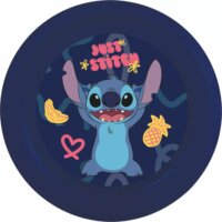 QX Toys Stitch Műanyag gyerek lapostányér 20 cm - Sötétkék