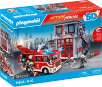 Playmobil 71603 Action Heroes - Tűzoltó állomás Tűzoltó autóval Mega készlet