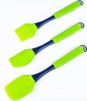 IRIS KT-231-G Szilikon Sütőecset és spatula 3 darabos szett - Zöld