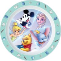 QX Toys Disney Műanyag mikrózható gyerek lapostányér Mesehősök - 22 cm