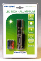 Grundig TORCH-9LED-ALU Elemes LED Elemlámpa 60 lumen - Fekete