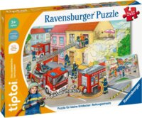 Ravensburger Kis felfedezők: Tűzoltó Mentőakció 2 x 12 darabos tiptoi Oktató Puzzle