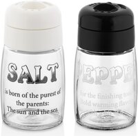 Iris C-00382 Motto Salt&Pepper Üveg Fűszerszóró 2x100ml - Fekete / elefántcsont