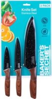 Bakers Secret DA00991 Rozsdamentes acél késkészlet 3 darabos - Fekete