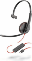 Plantronics Blackwire C3210 USB-C Call Center Mono Headset - Fekete