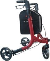 Mobilex Lemur összecsukható 3 kerekű Rollátor Max 120kg - Piros